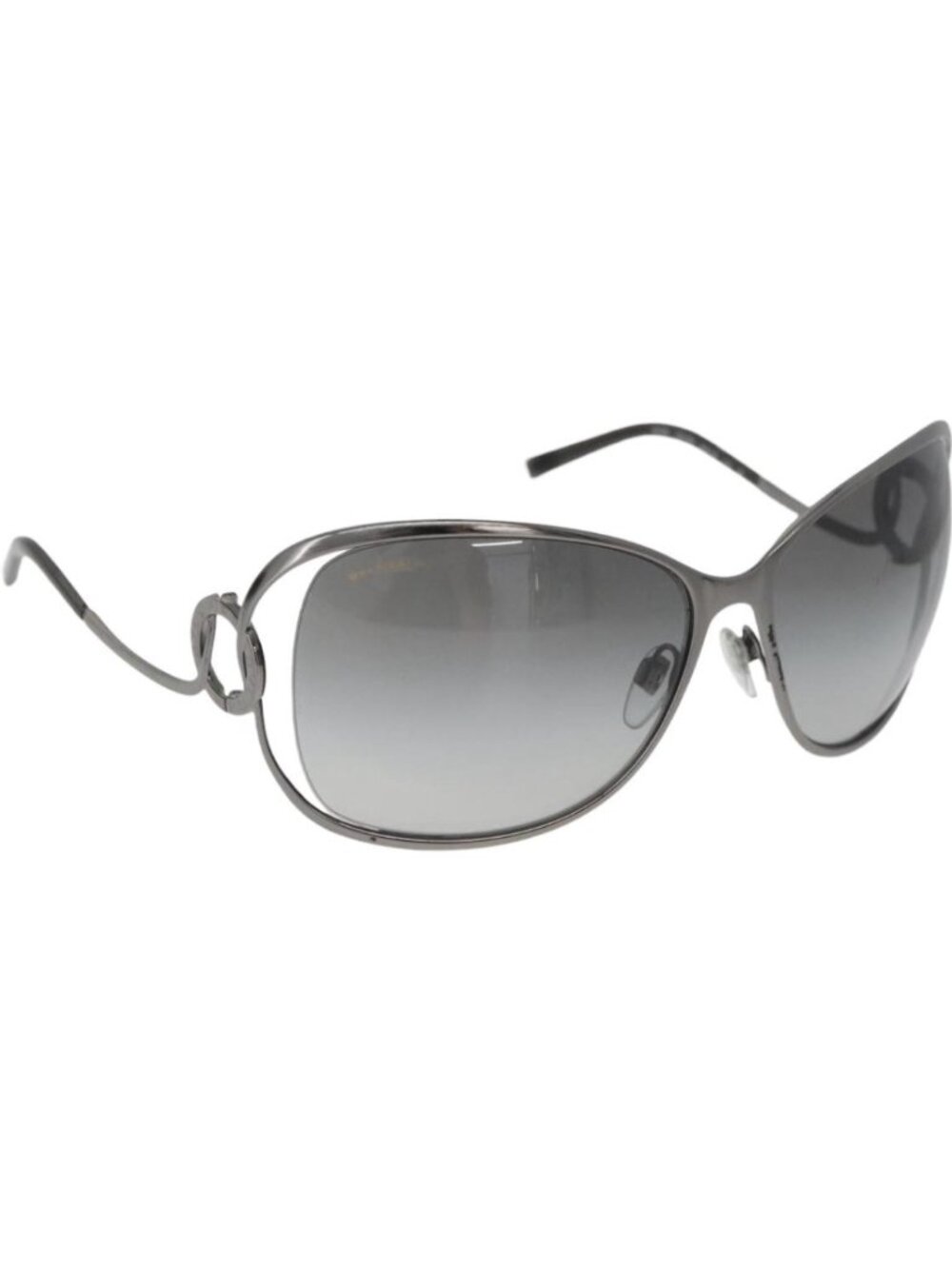 BVLGARI Sunglasses Metal Black Silver